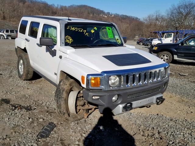 5GTEN13E498142704 - 2009 HUMMER H3 WHITE photo 1