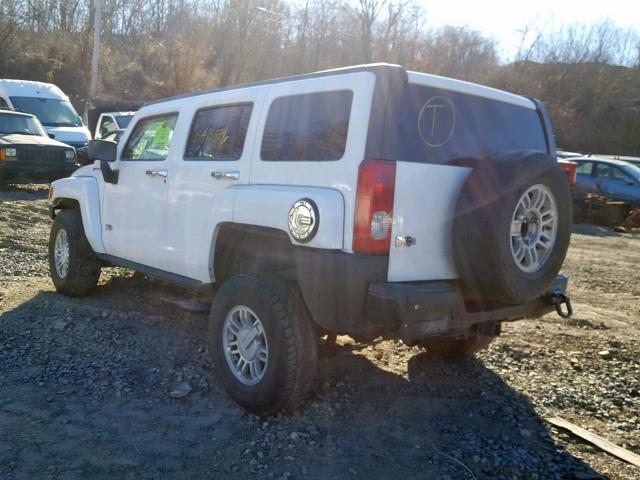 5GTEN13E498142704 - 2009 HUMMER H3 WHITE photo 3