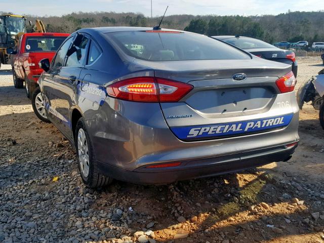 3FA6P0G75DR128528 - 2013 FORD FUSION S SILVER photo 3