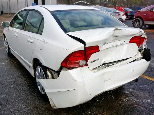 1HGFA16507L042209 - 2007 HONDA CIVIC LX WHITE photo 3