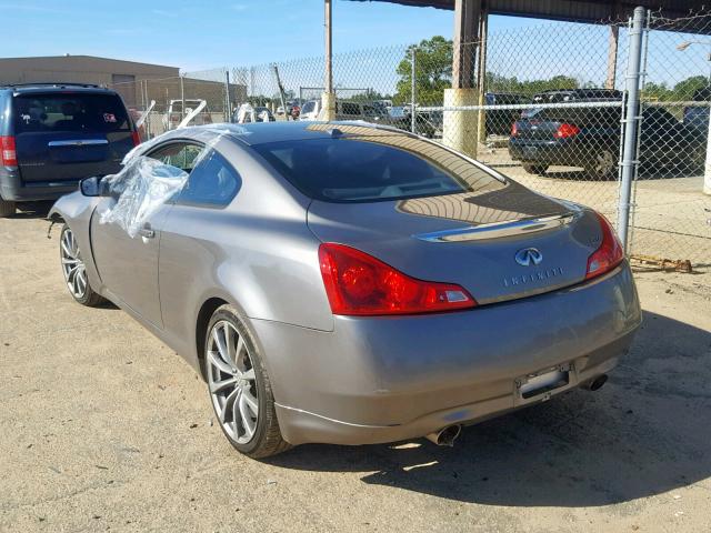 JNKCV64E88M119893 - 2008 INFINITI G37 BASE GRAY photo 3