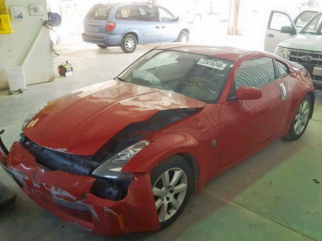 JN1AZ34DX3T118653 - 2003 NISSAN 350Z COUPE RED photo 2