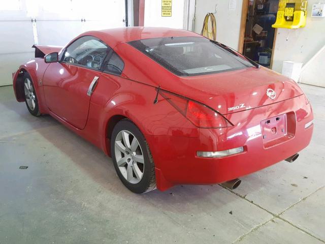 JN1AZ34DX3T118653 - 2003 NISSAN 350Z COUPE RED photo 3