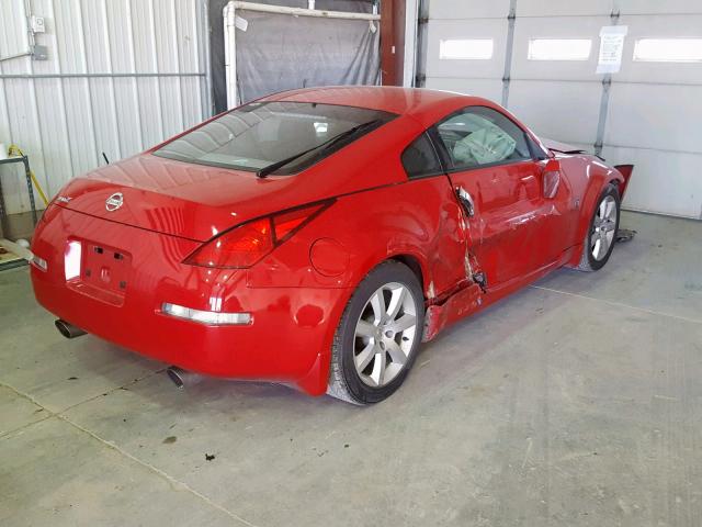 JN1AZ34DX3T118653 - 2003 NISSAN 350Z COUPE RED photo 4