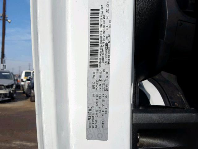 3C6TRVAG8HE516984 - 2017 RAM PROMASTER WHITE photo 10
