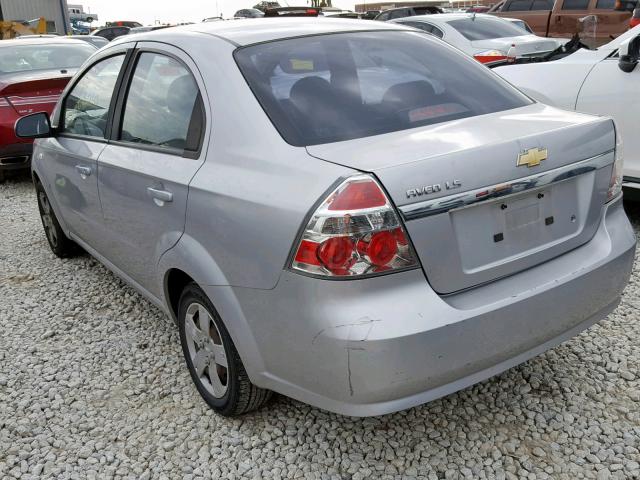 KL1TD56648B068142 - 2008 CHEVROLET AVEO BASE ვერცხლისფერი ფოტო 3
