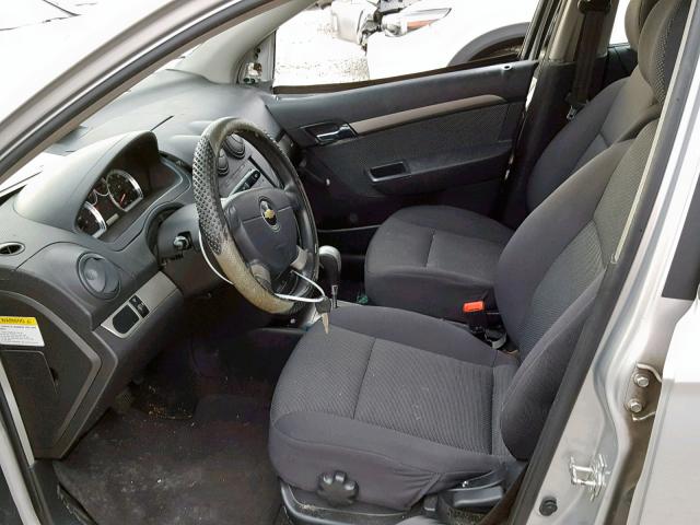 KL1TD56648B068142 - 2008 CHEVROLET AVEO BASE ვერცხლისფერი ფოტო 5