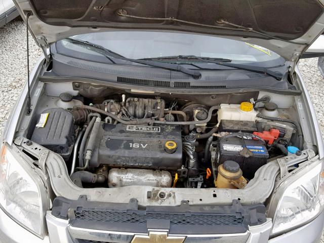 KL1TD56648B068142 - 2008 CHEVROLET AVEO BASE ვერცხლისფერი ფოტო 7