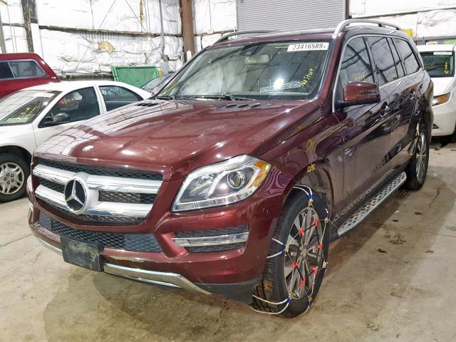 4JGDF7CE9EA414276 - 2014 MERCEDES-BENZ GL 450 4MA MAROON photo 2