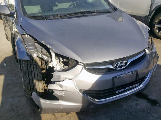 KMHDH4AE8CU314791 - 2012 HYUNDAI ELANTRA GL GRAY photo 9