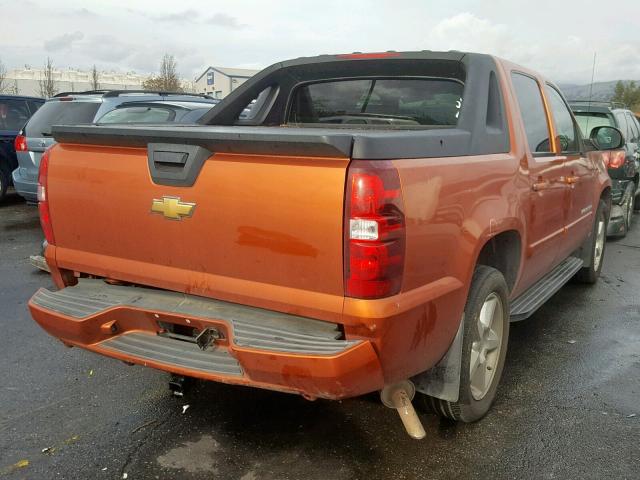 3GNEK123X7G105770 - 2007 CHEVROLET AVALANCHE ORANGE photo 4