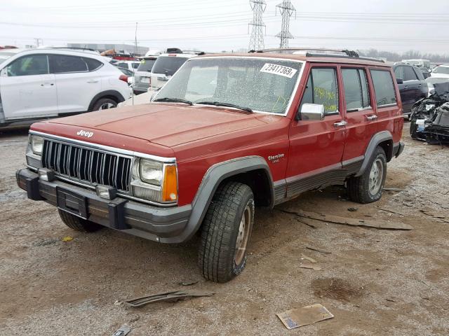 1J4FT58S1NL244308 - 1992 JEEP CHEROKEE L RED photo 2