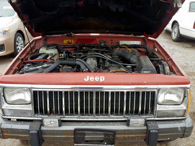 1J4FT58S1NL244308 - 1992 JEEP CHEROKEE L RED photo 7