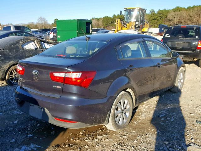 KNADN4A35G6633732 - 2016 KIA RIO EX BLUE photo 4