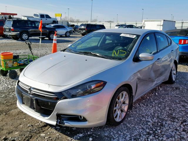 1C3CDFBH7DD235215 - 2013 DODGE DART SXT SILVER photo 2