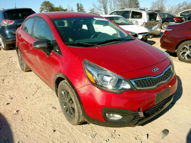 KNADN4A35E6353502 - 2014 KIA RIO EX RED photo 1