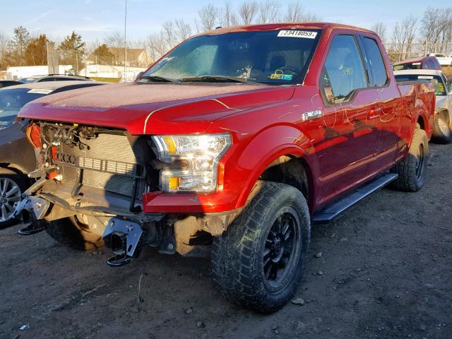 1FTFX1EF2FKD39347 - 2015 FORD F150 SUPER RED photo 2