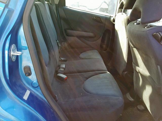 JHMGD38627S033060 - 2007 HONDA FIT S BLUE photo 6