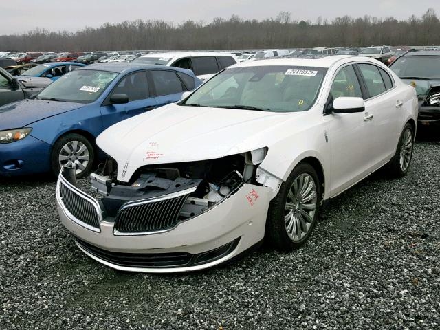 1LNHL9DK3FG607855 - 2015 LINCOLN MKS WHITE photo 2