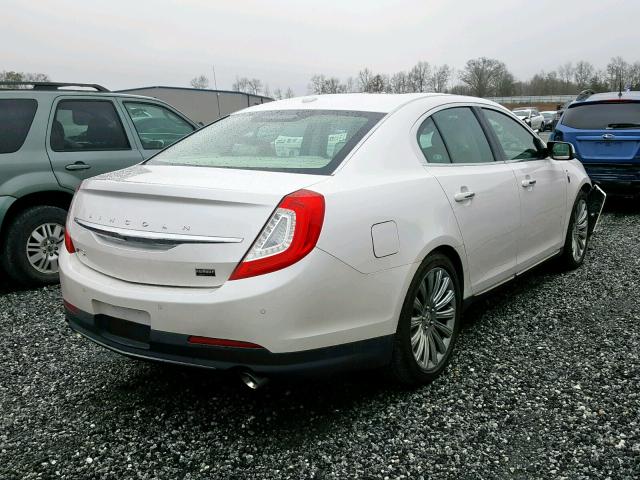 1LNHL9DK3FG607855 - 2015 LINCOLN MKS WHITE photo 4