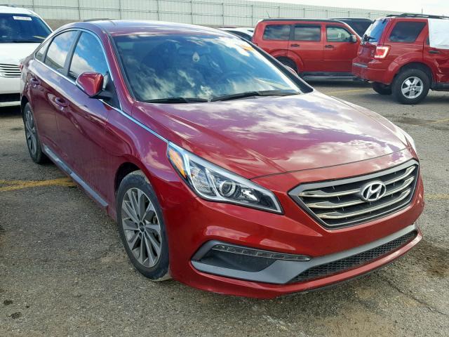 5NPE34AF8GH414082 - 2016 HYUNDAI SONATA SPO MAROON photo 1