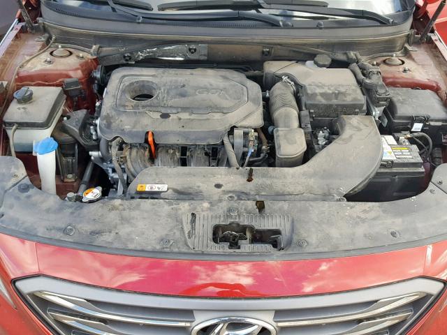 5NPE34AF8GH414082 - 2016 HYUNDAI SONATA SPO MAROON photo 7