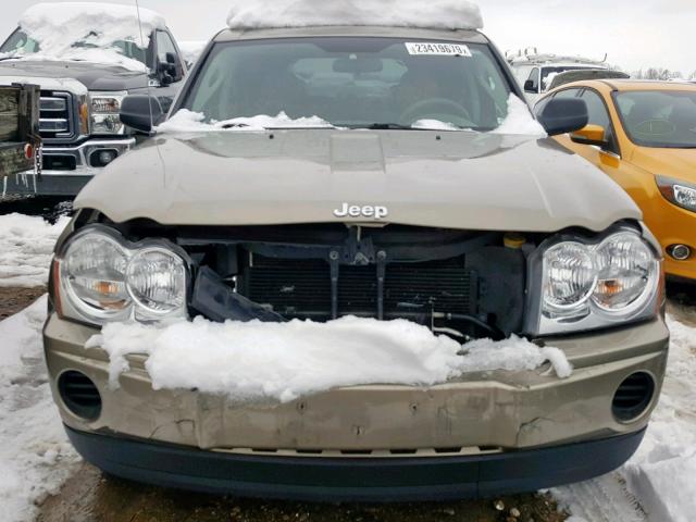 1J4GR48K96C262649 - 2006 JEEP GRAND CHER BEIGE photo 9