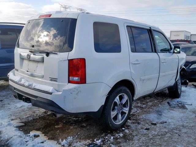 5FNYF4H31FB060581 - 2015 HONDA PILOT SE WHITE photo 4