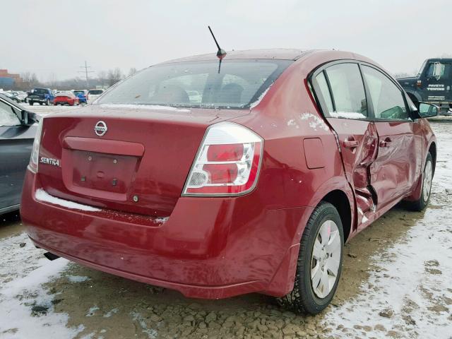 3N1AB61EX8L643954 - 2008 NISSAN SENTRA 2.0 RED photo 4