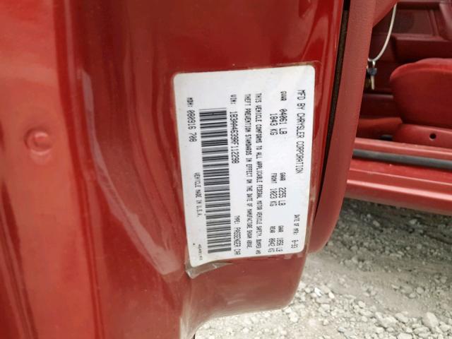 1B3AA4639RF112298 - 1994 DODGE SPIRIT RED photo 10