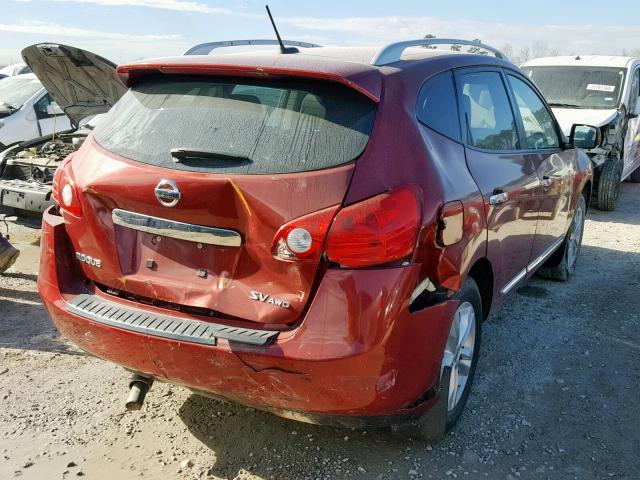 JN8AS5MV3CW405163 - 2012 NISSAN ROGUE S RED photo 4