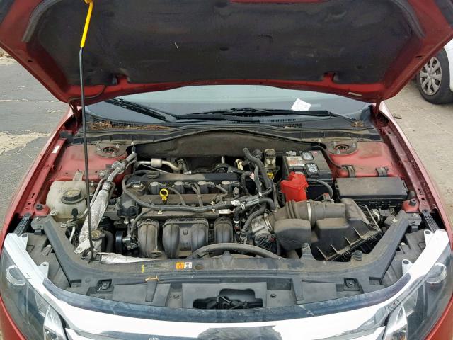 3FAHP0HA5BR187918 - 2011 FORD FUSION SE RED photo 7