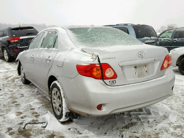 1NXBU40E89Z096266 - 2009 TOYOTA COROLLA BA SILVER photo 3