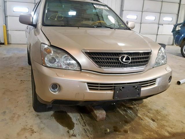 JTJHW31U872022862 - 2007 LEXUS RX 400H GOLD photo 9