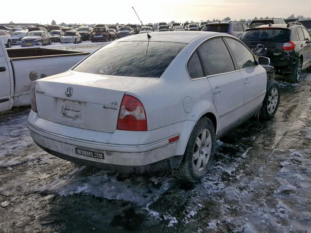 WVWTH63B52P036735 - 2002 VOLKSWAGEN PASSAT GLX WHITE photo 4