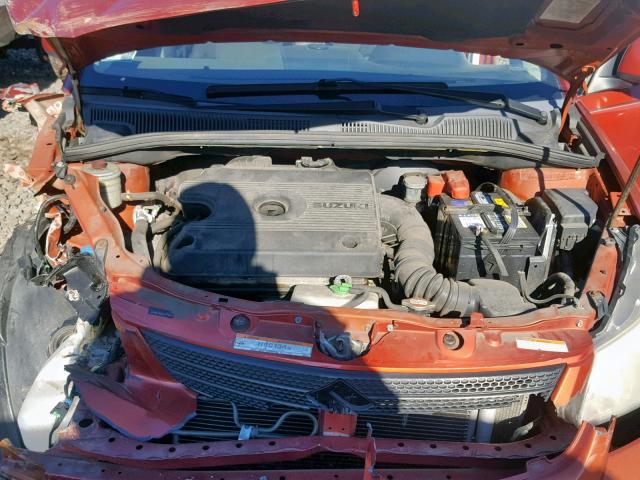 JS2YB413875101822 - 2007 SUZUKI SX4 ORANGE photo 7