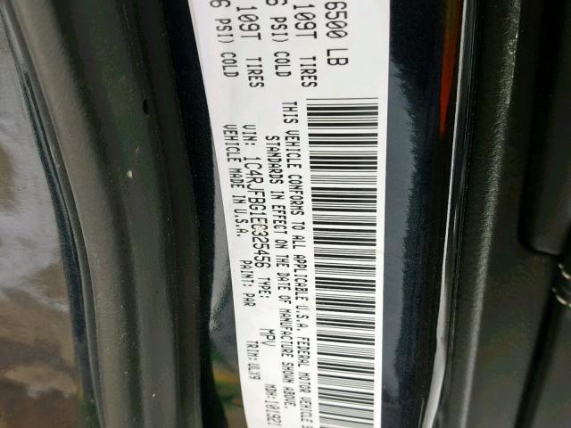 1C4RJFBG1EC325456 - 2014 JEEP GRAND CHER BLACK photo 10