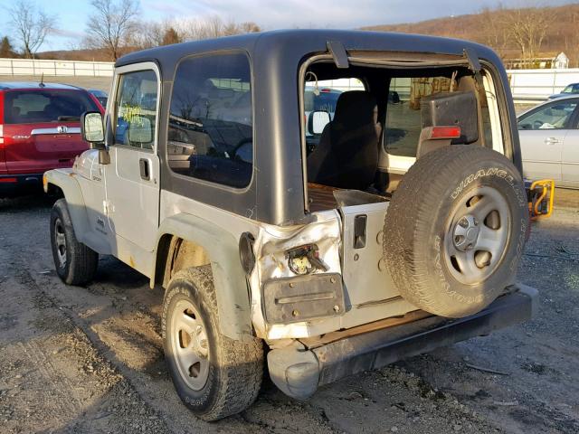 1J4F449S26P779793 - 2006 JEEP WRANGLER / SILVER photo 3