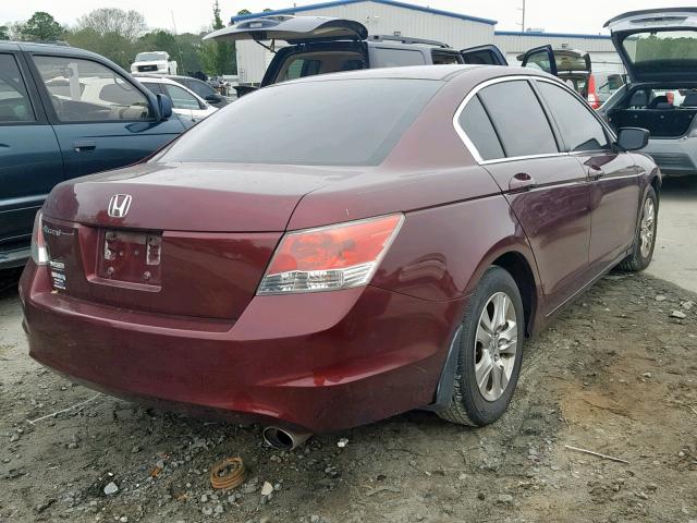 1HGCP2F46AA160444 - 2010 HONDA ACCORD LXP MAROON photo 4