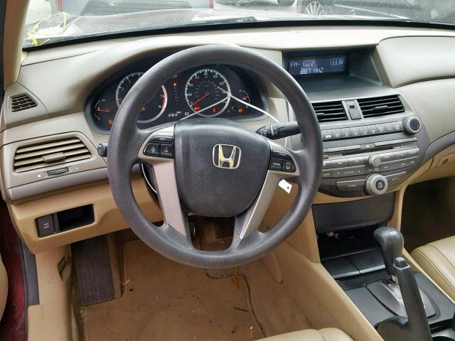 1HGCP2F46AA160444 - 2010 HONDA ACCORD LXP MAROON photo 9