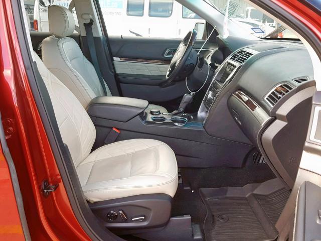 1FM5K8HT2HGA21976 - 2017 FORD EXPLORER P RED photo 5