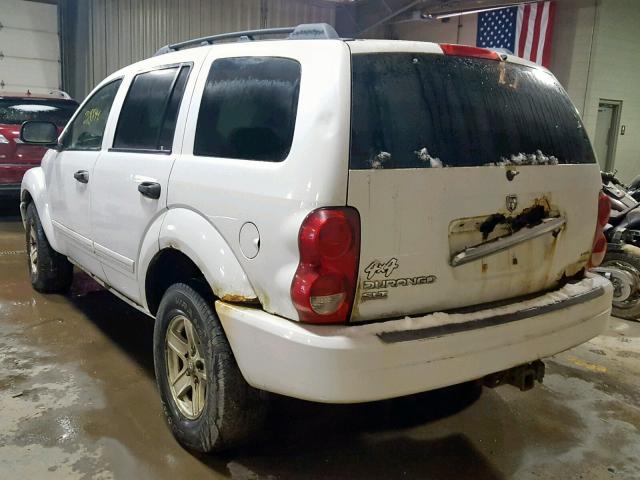 1D4HB48N84F135785 - 2004 DODGE DURANGO SL WHITE photo 3