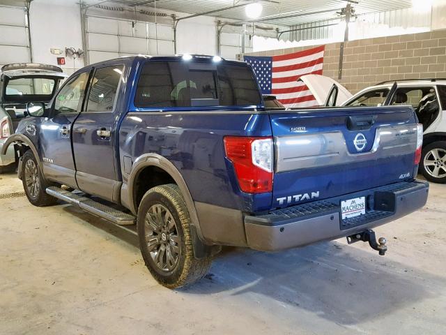 1N6AA1E50HN515975 - 2017 NISSAN TITAN SV BLUE photo 3