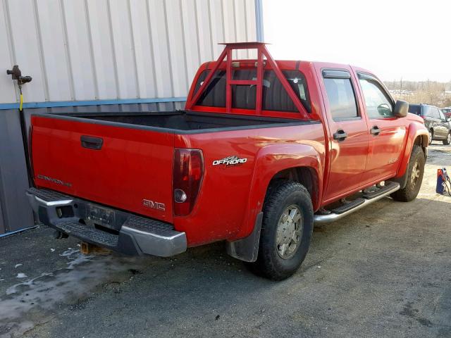 1GTDT136158251147 - 2005 GMC CANYON RED photo 4