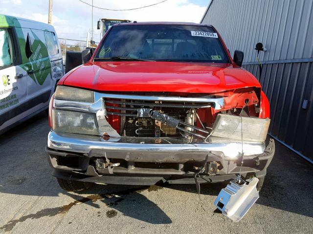 1GTDT136158251147 - 2005 GMC CANYON RED photo 9