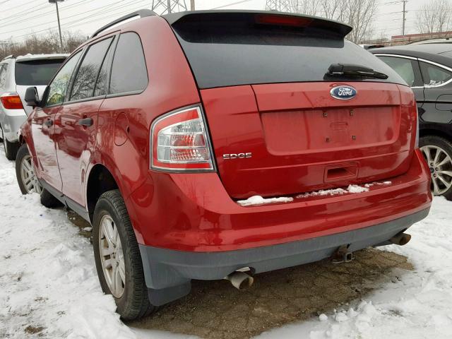 2FMDK36C08BB36147 - 2008 FORD EDGE SE RED photo 3