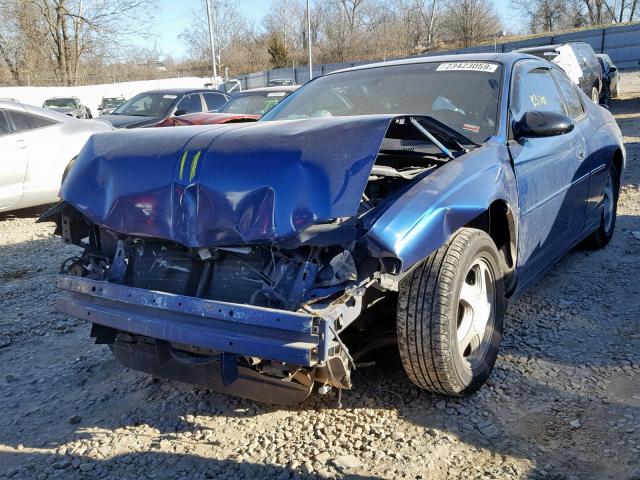 2G1WX12K049245945 - 2004 CHEVROLET MONTE CARL BLUE photo 2