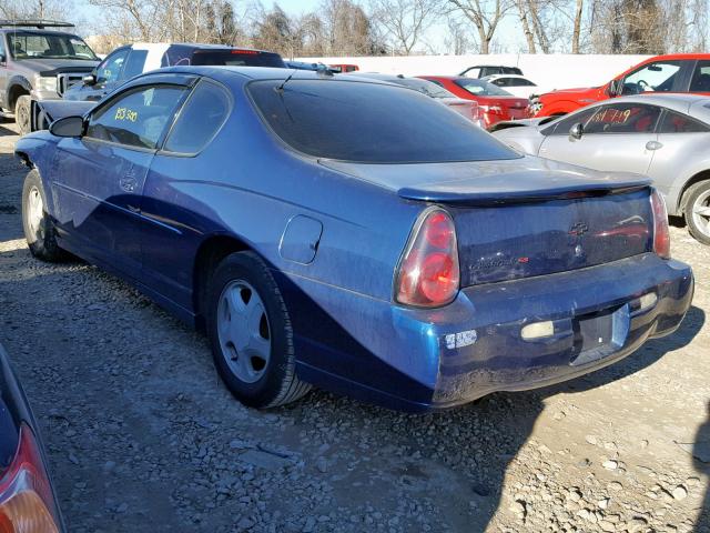 2G1WX12K049245945 - 2004 CHEVROLET MONTE CARL BLUE photo 3