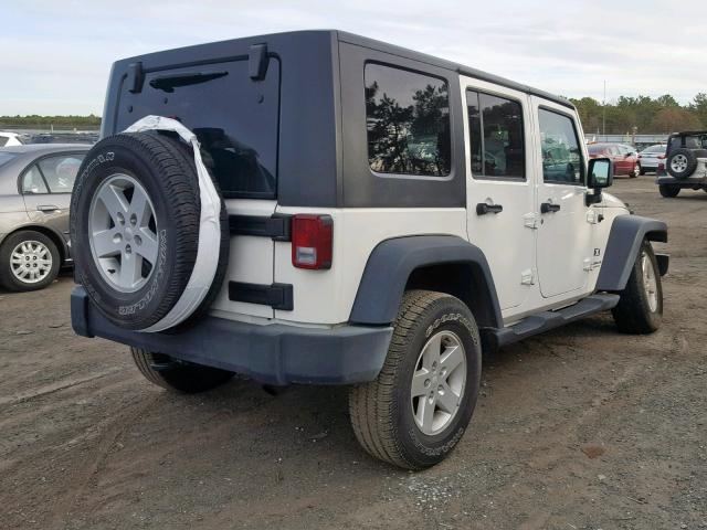 1J8GA39197L133477 - 2007 JEEP WRANGLER X WHITE photo 4