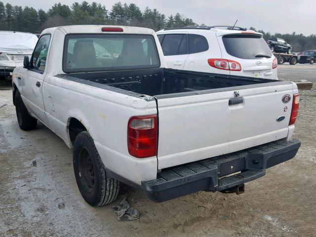 1FTYR10D65PA14405 - 2005 FORD RANGER WHITE photo 3